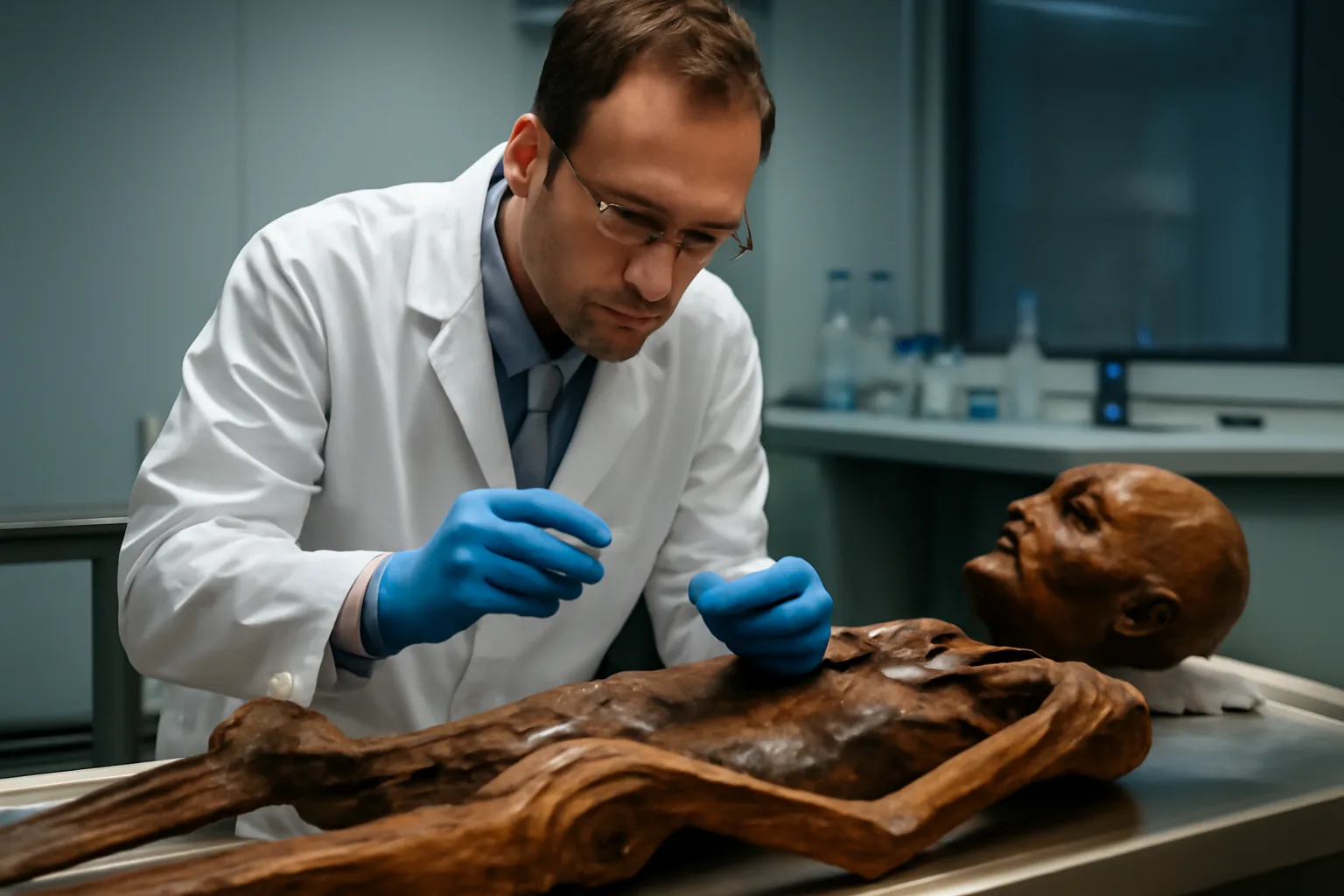 Древни микроби, замръзнали с Ötzi Ледения човек, продължават да растат