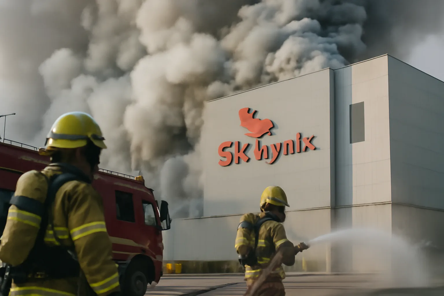 Пожар и токсичен газ в завод на SK hynix в Чонджу: 7 ранени и евакуация на 3600 служители