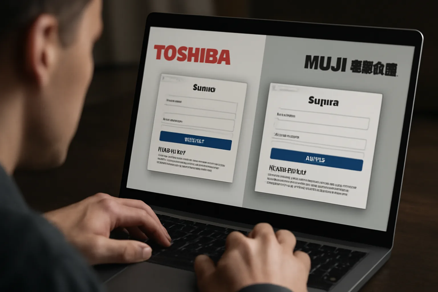 Съмнителни изскачащи прозорци за вход на сайтовете на Toshiba и Muji предизвикват опасения