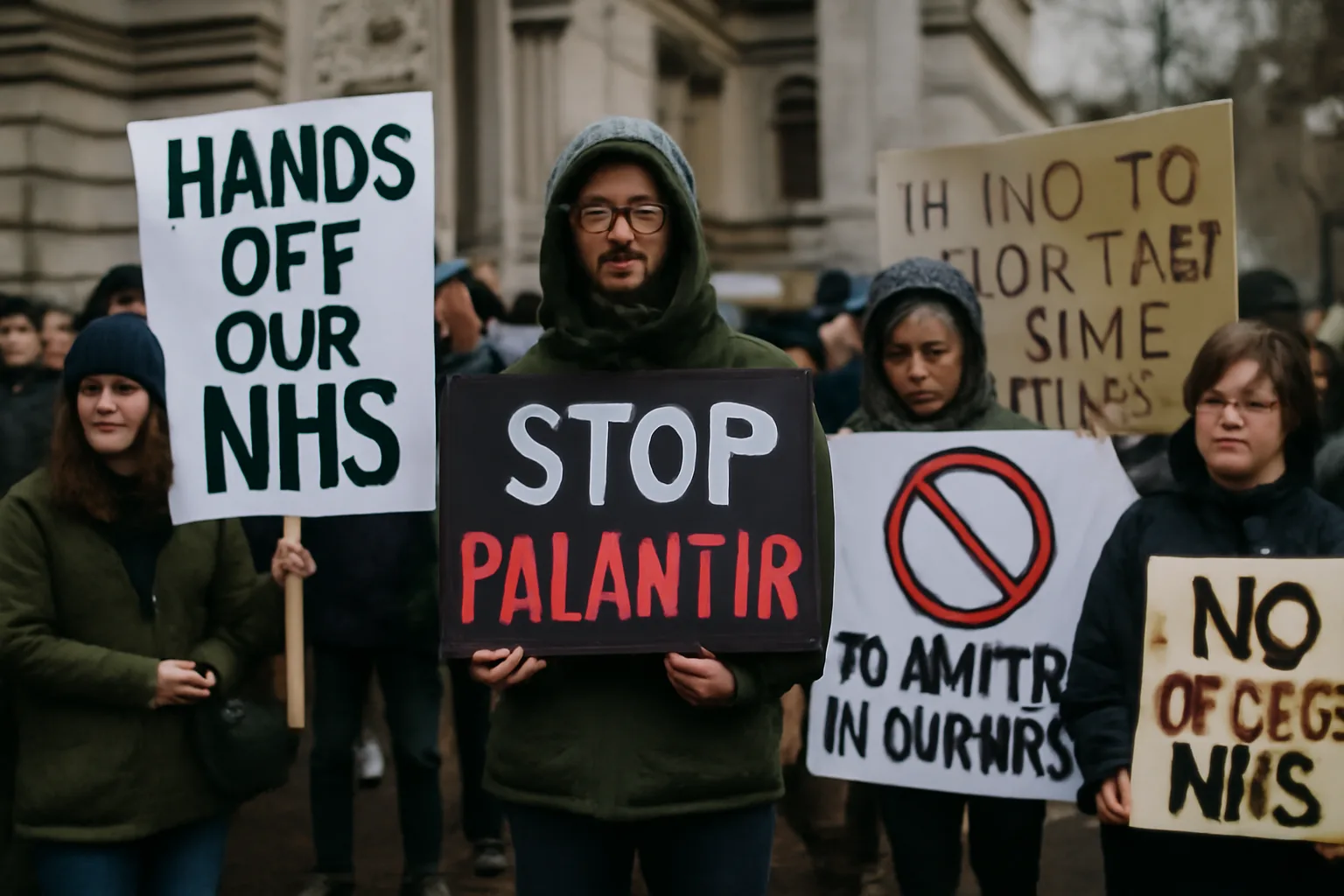 Протести срещу Palantir в Обединеното кралство заради договор с Националната здравна служба