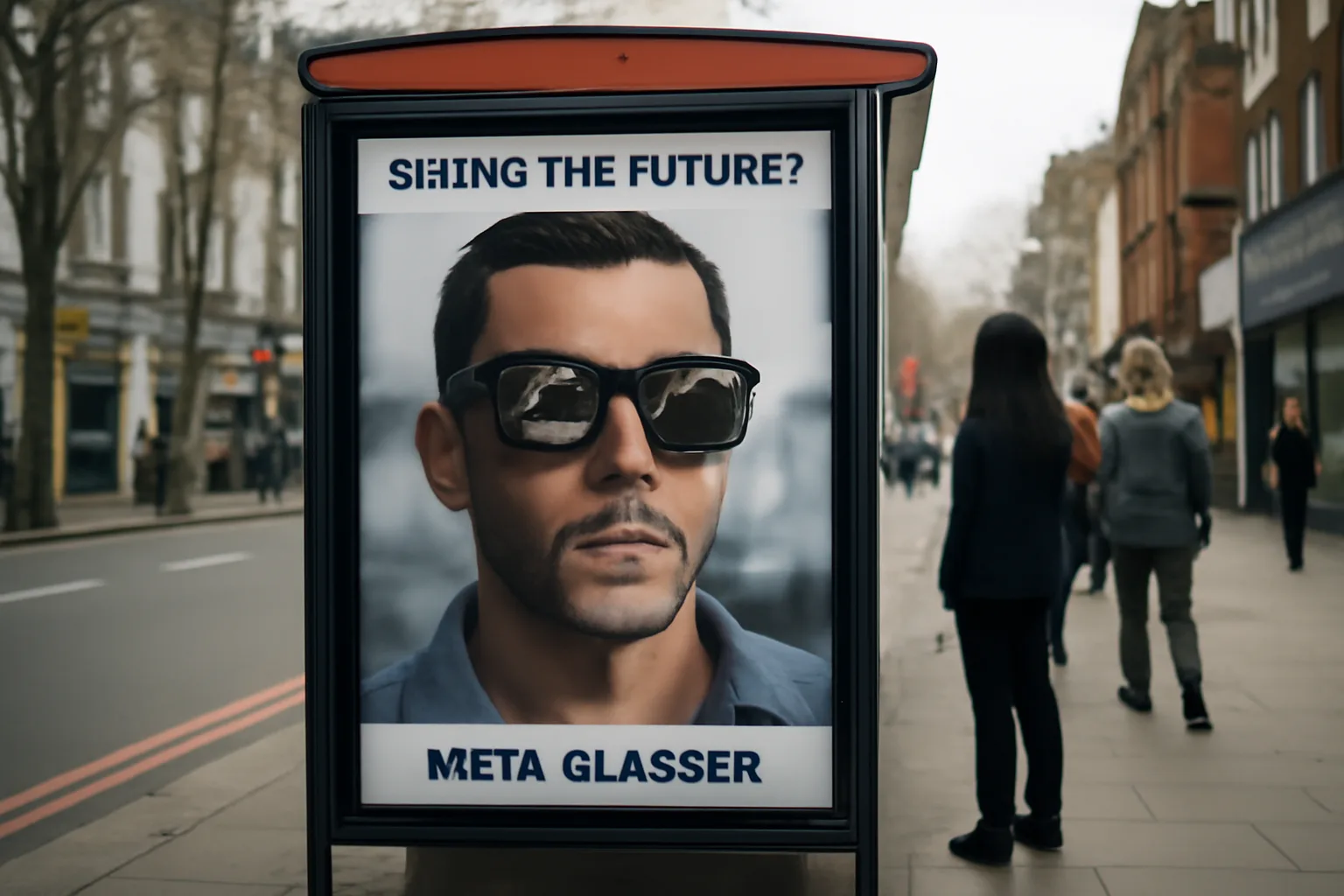 Активисти използват фалшиви реклами на Meta Glasses на спирки в Лондон