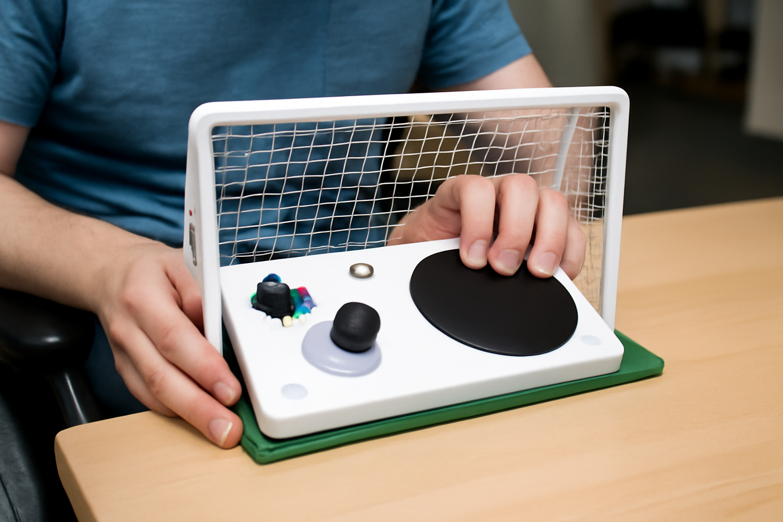 Xbox представя ново покритие за джойстика във формата на футболна врата за хора с увреждания