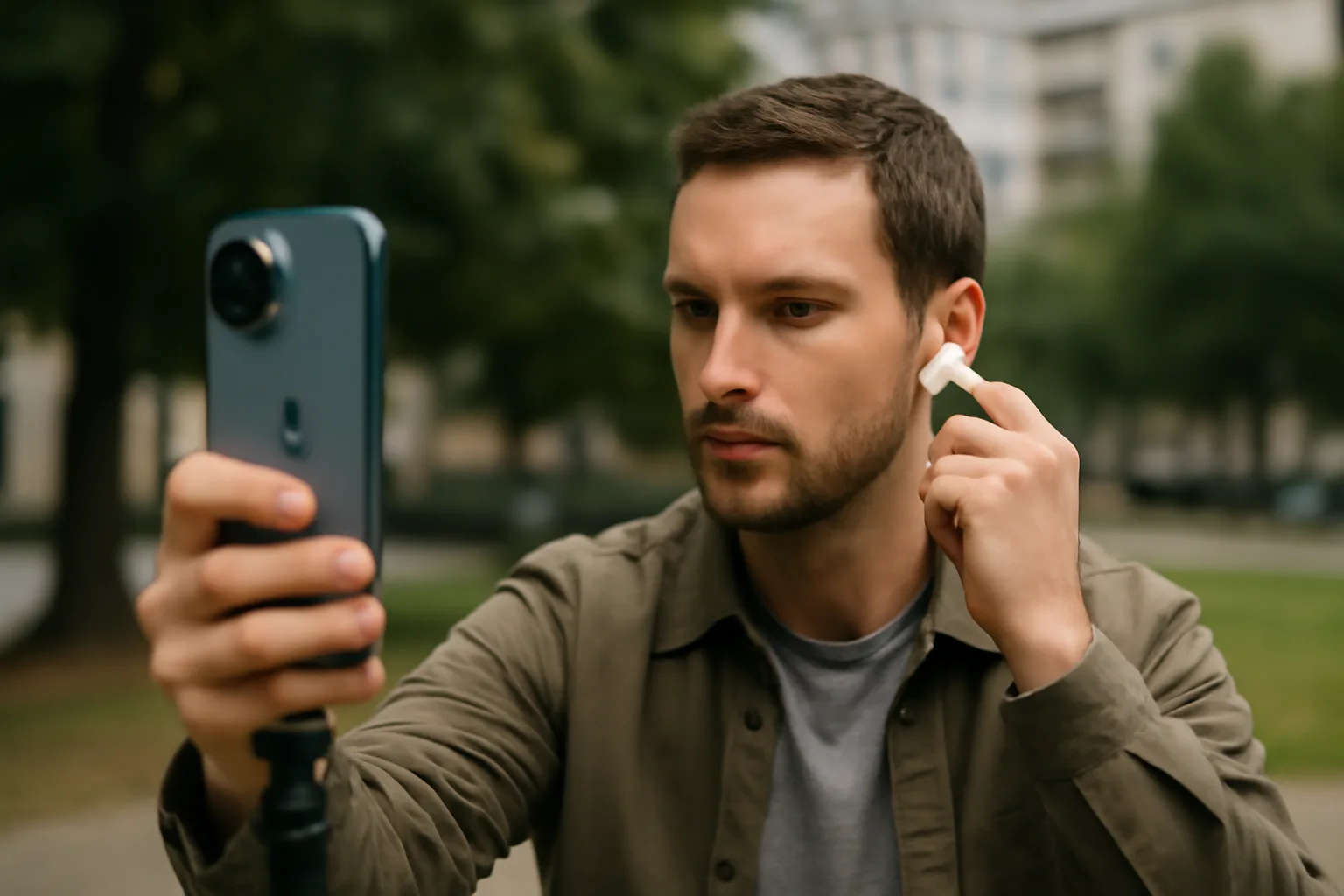 Как да използваме AirPods за дистанционно управление на камерата на iPhone