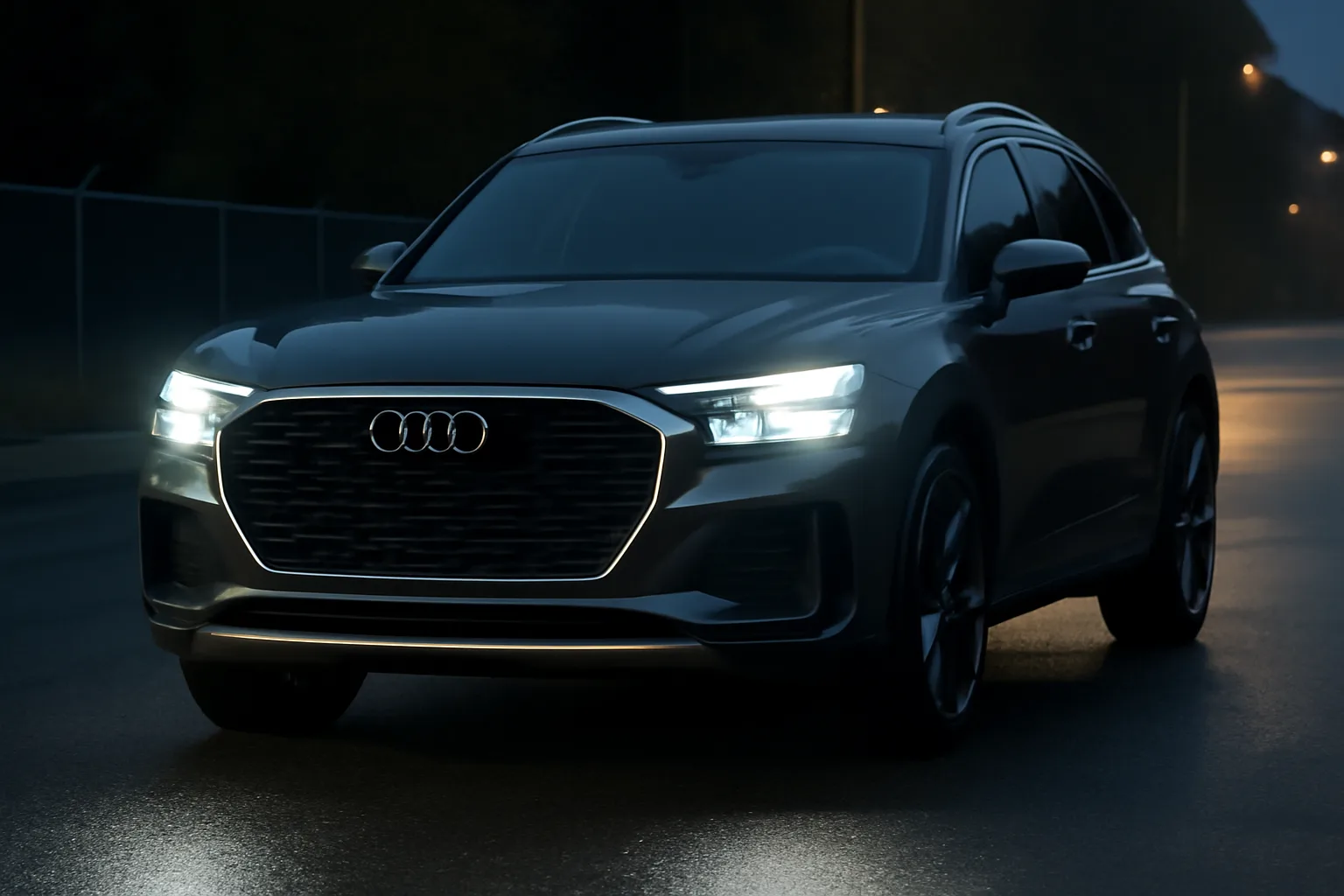 Audi Q9 2027 с иновативни дигитални матрични фарове, отговарящи на новите американски стандарти