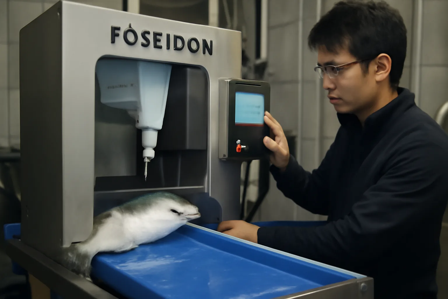 Shinkei представя робот Poseidon за хуманно убиване на риба в индустрията