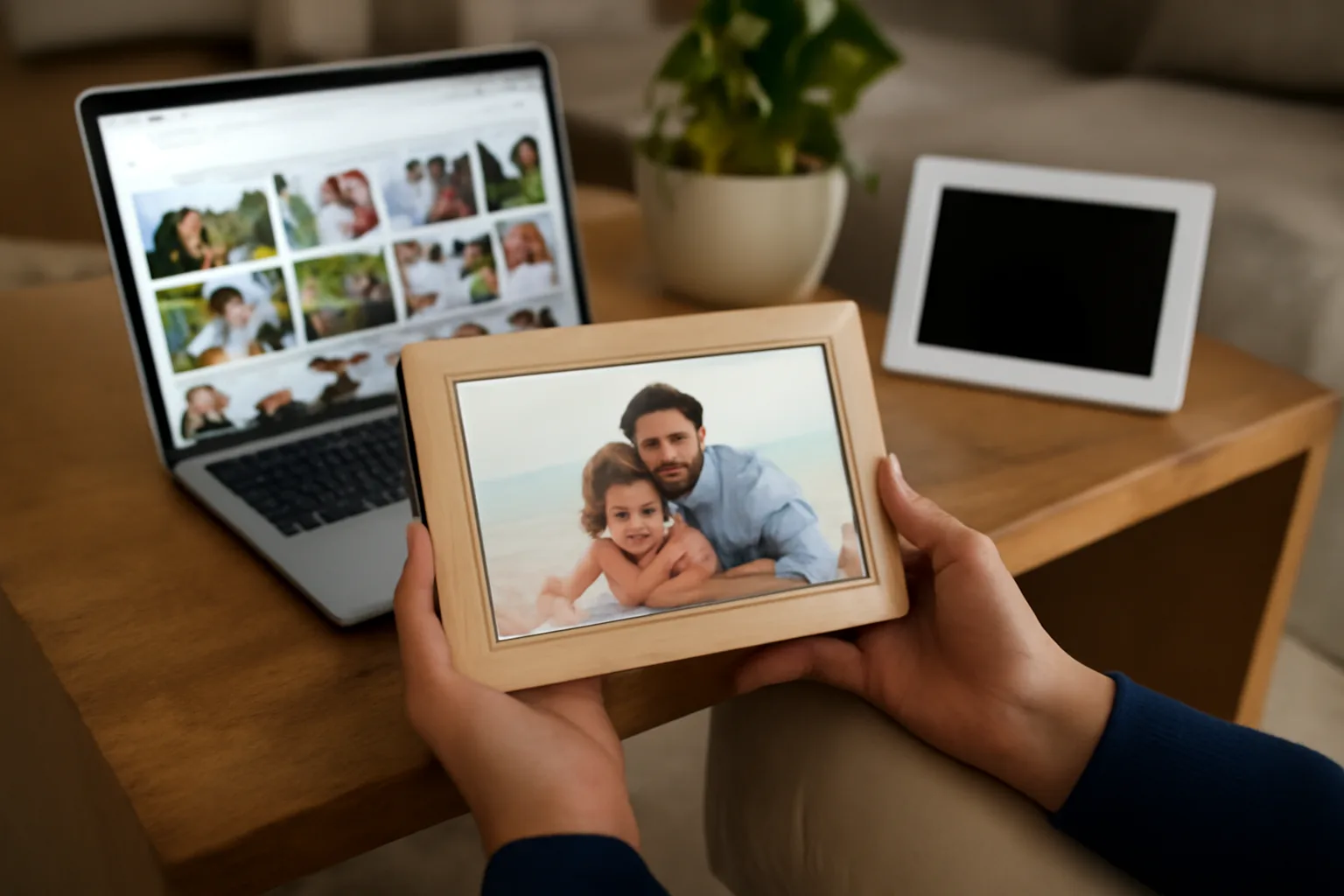 Google Photos и Aura осигуряват автоматична синхронизация за дигитални фоторамки