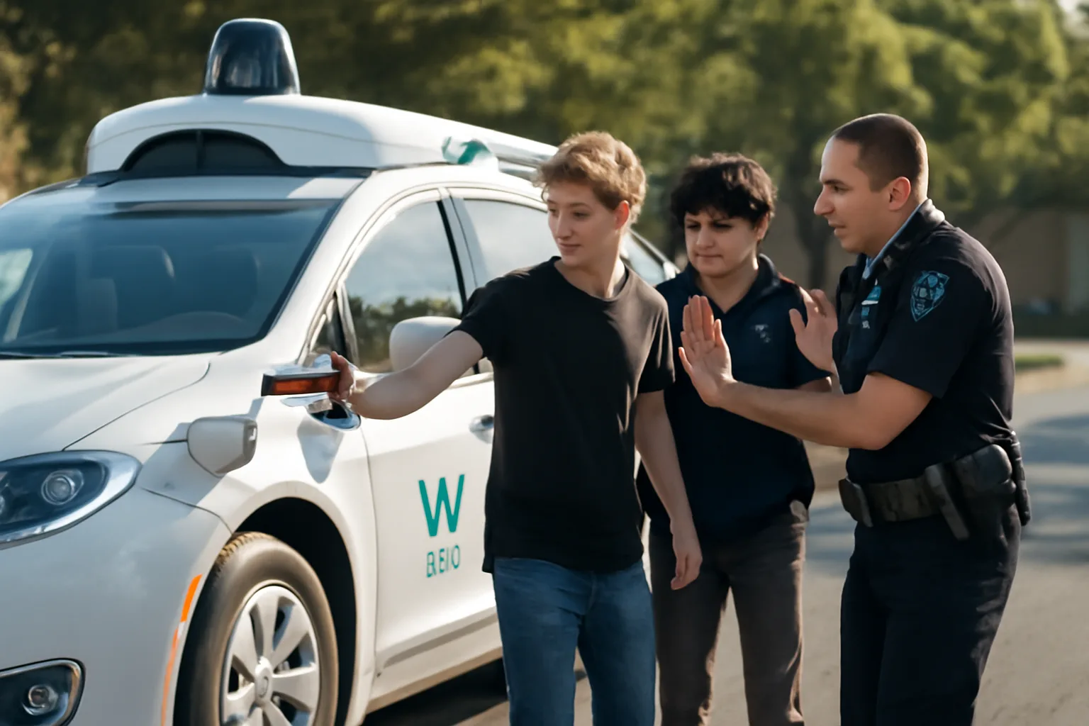 Автономен Waymo спира двама тийнейджъри, опитали се на шега да го нападнат с играчечен пистолет