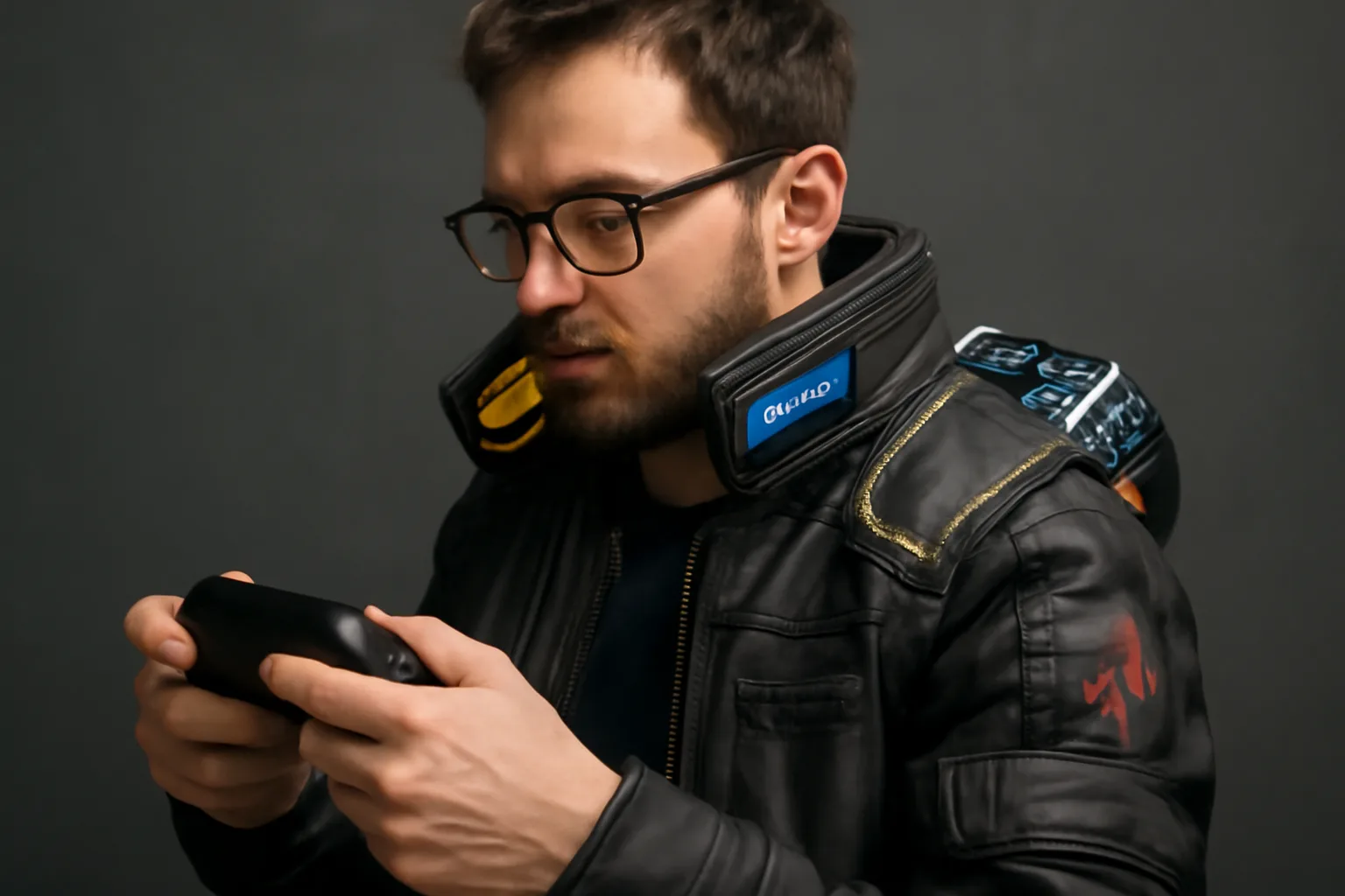 Интерактивно яке Cyberpunk 2077 с OLED дисплей и двойни Raspberry Pi 4