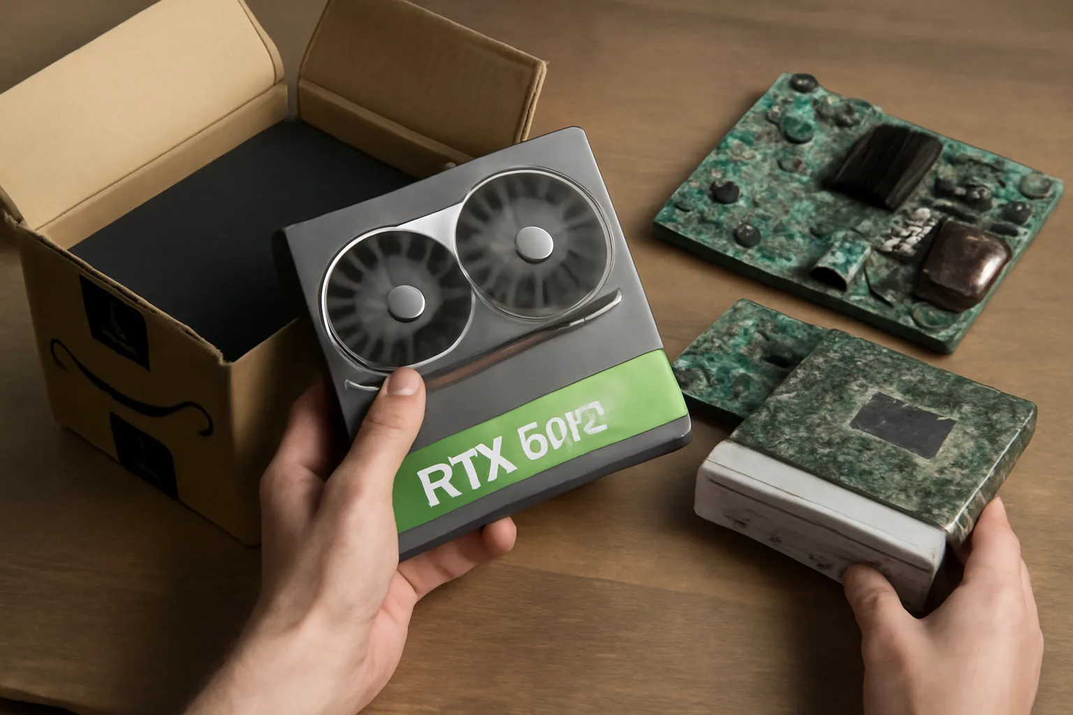 Поръчка на RTX 5070 от Amazon завършва с получаване на електронен боклук вместо графична карта