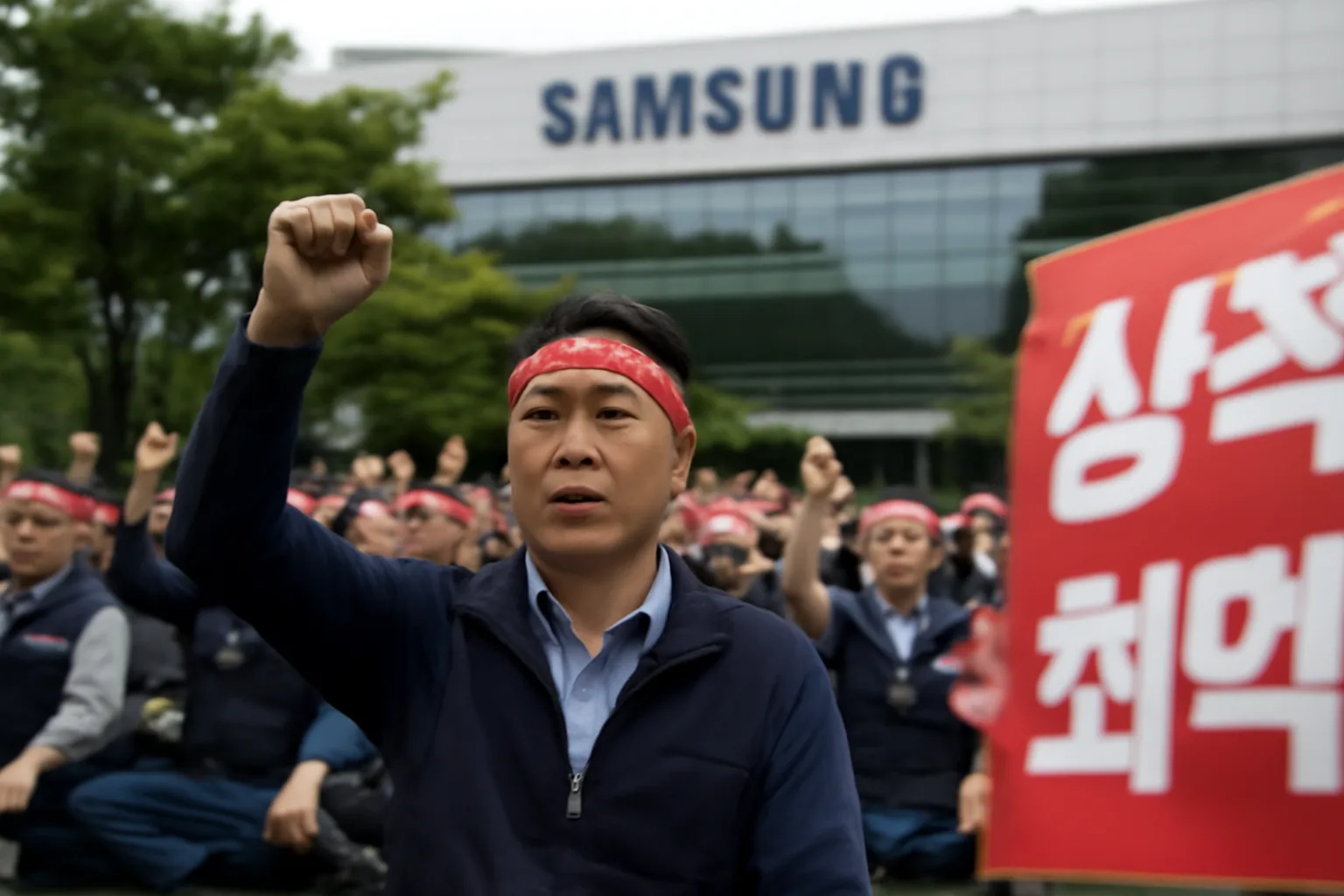 Над 47 000 работници на Samsung обявяват 18-дневна стачка заради спор за бонуси