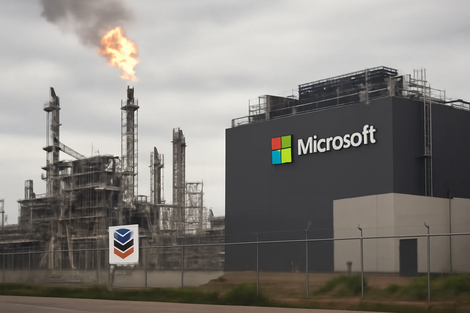 Microsoft и Chevron обединяват сили за голям газов център за данни в САЩ