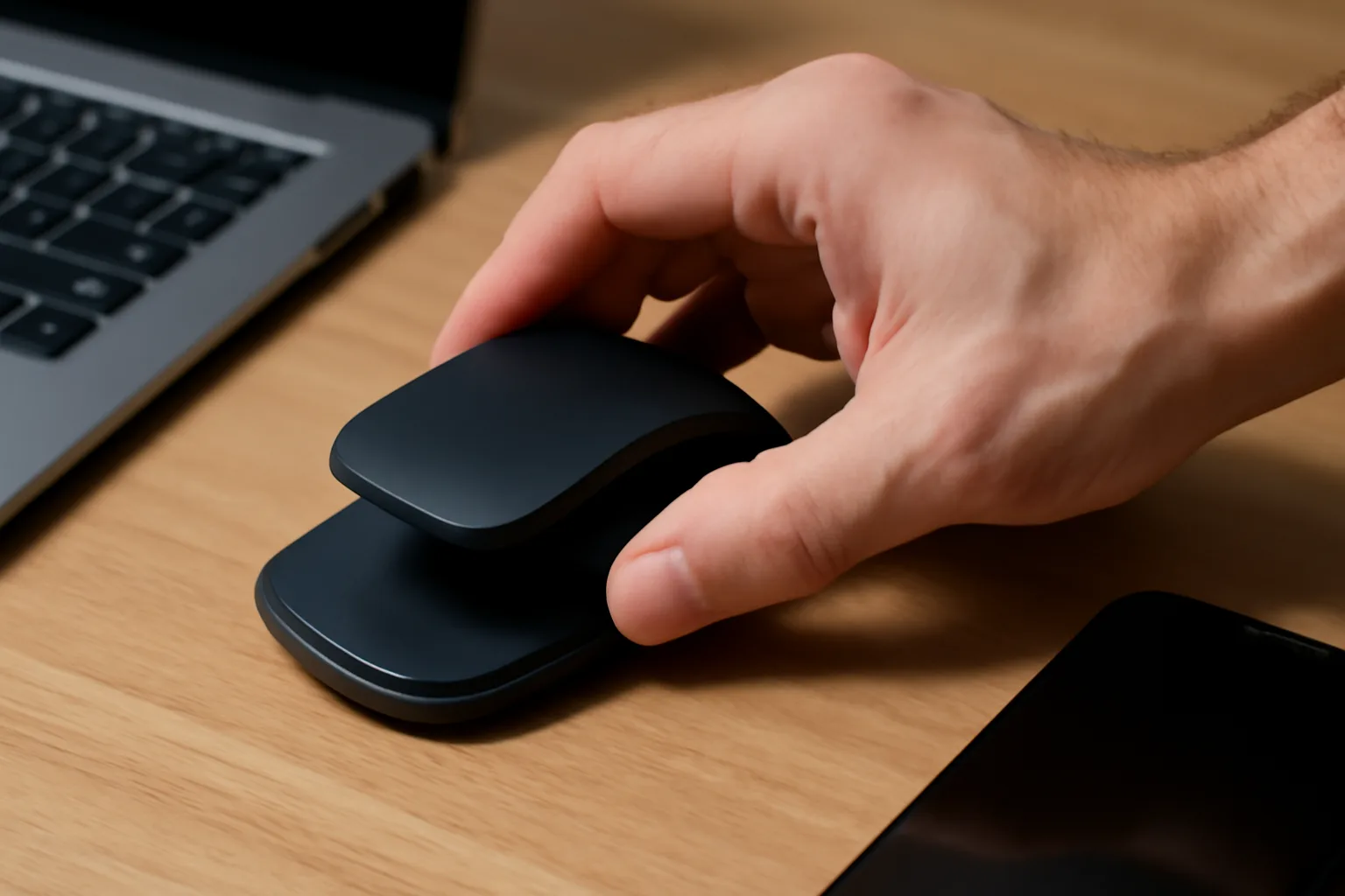 Logitech представи сгъваема Bluetooth мишка Mobi Fold за мобилни потребители